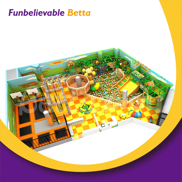 bettaplay399㎡定制的商业室内乐园播放区域设备室内乐园带有大型Tunnl slide for Kids
