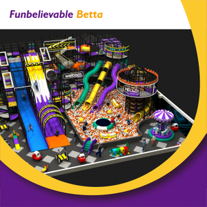 Bettaplay500m²孩子们玩乐园设备商业室内游乐场，带有多幻灯片设计