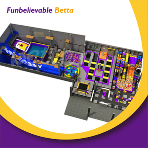 Bettaplay650㎡室内乐园室内游乐中心蹦床公园大型幻灯片商业购物中心