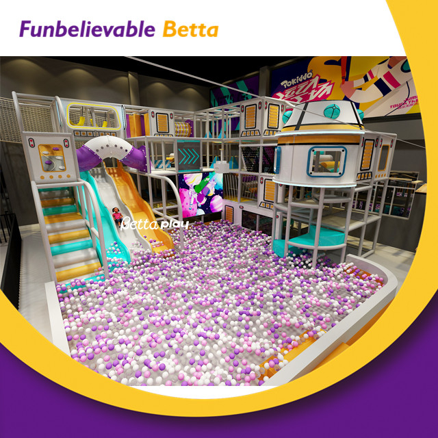 Bettaplay浅粉红色儿童游戏区域软玩具设备蹒跚学步室内乐园