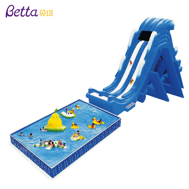 Bettaplay巨型天空自由秋季浮动滑水滑道充气。