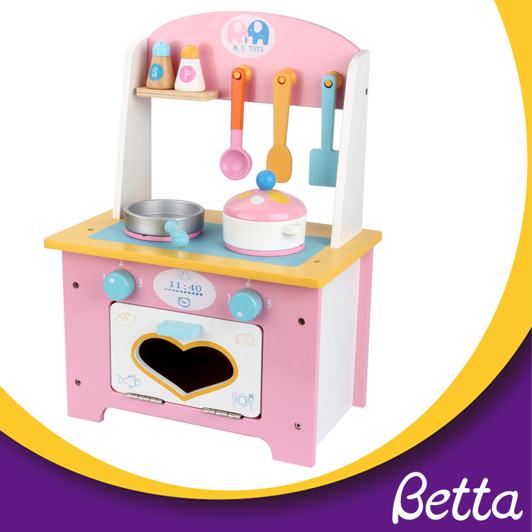 Bettaplay木制儿童厨房套装玩具孩子假装玩具厨房套装