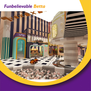 Bettaplay890m²波尔卡点玻璃纤维滑梯幻灯片梦幻城堡富有利润的儿童游乐设备