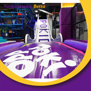 Bettaplay室内蹦床公园彩虹彩虹滑雪斜坡，用于儿童出售的蹦床公园