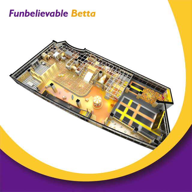 Bettaplay 650平方米室内儿童软顽皮城堡，带有蹦床和球池出售