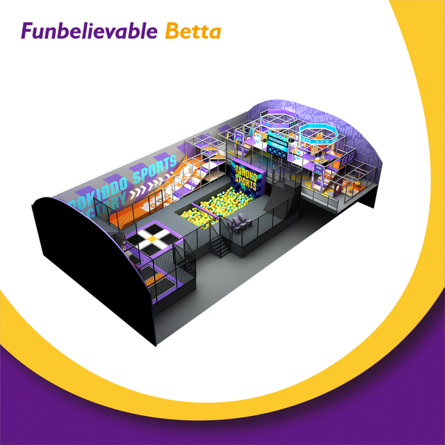 Bettaplay310m²商业室内运动蹦床公园批发软幻想幻灯片娱乐公园 