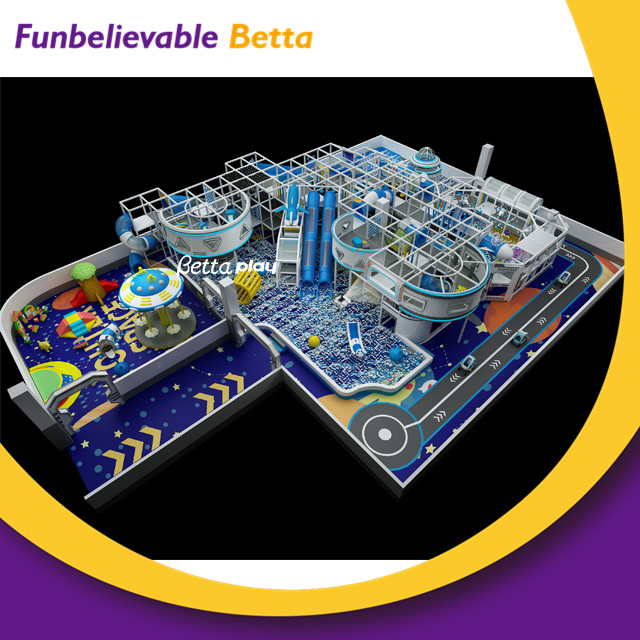 Bettaplay太空主题婴儿儿童游戏区商业软玩耍孩子室内乐园带球坑蹦床