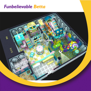 Bettaplay高质量定制的室内蹦床公园，带有大泡沫块蹦床公园
