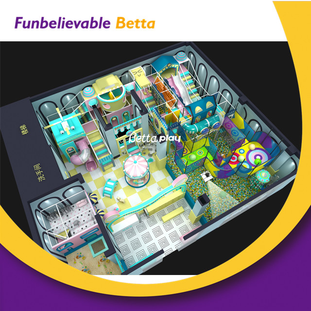 Bettaplay高质量定制的室内蹦床公园，带有大泡沫块蹦床公园