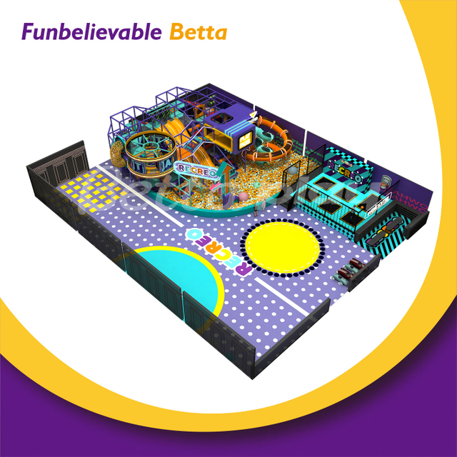 Bettaplay437㎡新设计室内乐园播放区域设备室内乐园带有大型Tunnl slide for Kids