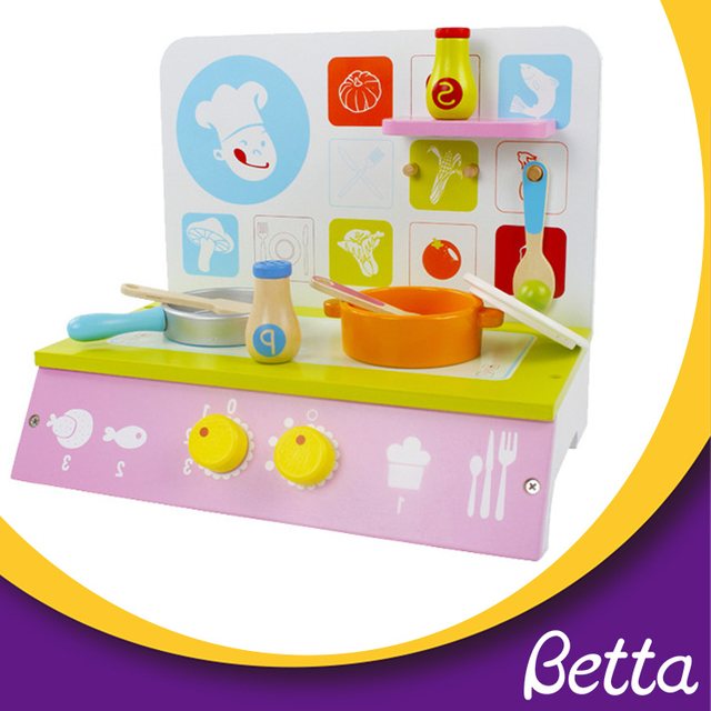 Bettaplay木制儿童厨房套装玩具，孩子假装玩具厨房套装
