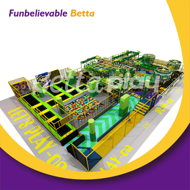 Bettaplay500㎡定制的森林主题软玩儿童室内乐园蹦床公园Go商业购物中心