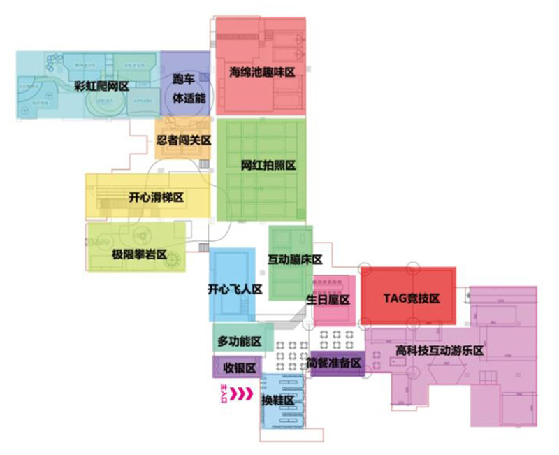 蹦床乐园主区域