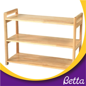 幼儿园家具自然色四面木制书架 