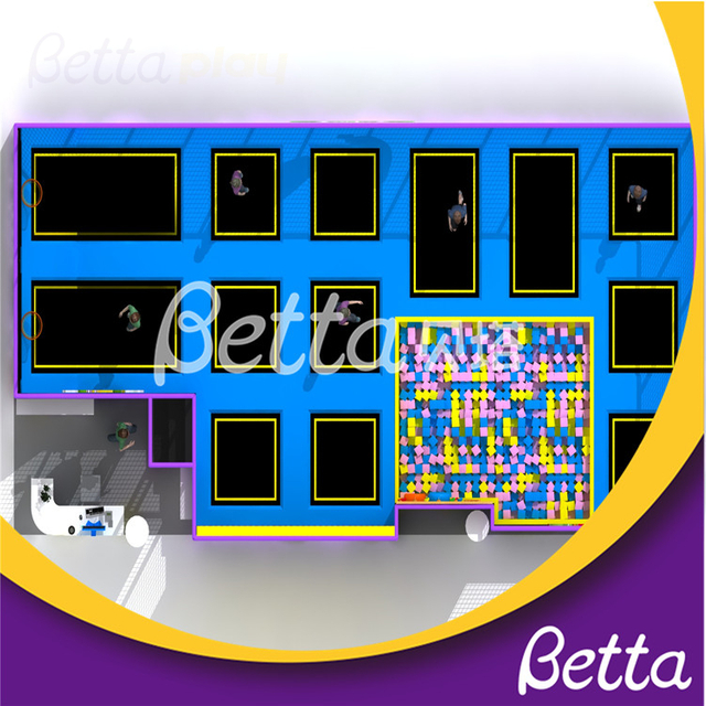 Bettaplay自定义的大型蹦床公园室内乐园